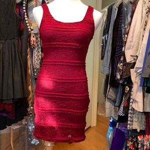 Maroon red tube dress